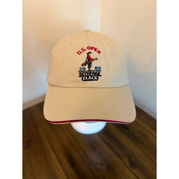 US Open Bethpage Black 2009 USGA Member Tan Cotton One Size Hat Cap - Picture 1 of 5